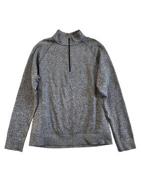 Lululemon Mens Sz M Gray 1/2 Zip Pullover Sweater Long Sleeve